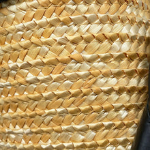 Load image into Gallery viewer, BALENCIAGA Beach bag Beige/Black Raffia Leather Size Medium
