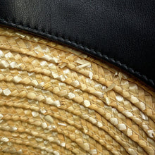 Load image into Gallery viewer, BALENCIAGA Beach bag Beige/Black Raffia Leather Size Medium
