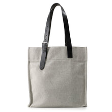 将图像加载到图库查看器中，HERMES Etrivière Shopping Ecru/Black Toile H Bashhunter
