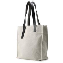 将图像加载到图库查看器中，HERMES Etrivière Shopping Ecru/Black Toile H Bashhunter
