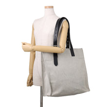 将图像加载到图库查看器中，HERMES Etrivière Shopping Ecru/Black Toile H Bashhunter
