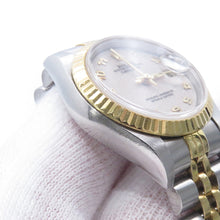 将图像加载到图库查看器中，ROLEX Datejust W26mm Stainless Steel K18YG Ivory Con Pewter Dial69173
