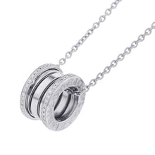 将图像加载到图库查看器中，BVLGARI B.Zero1 Diamond Necklace 18K White Gold
