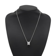 将图像加载到图库查看器中，BVLGARI B.Zero1 Diamond Necklace 18K White Gold

