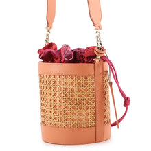 Load image into Gallery viewer, BVLGARI Serpenti Bucket Bag Shoulder Bag Orange Rattan Leather

