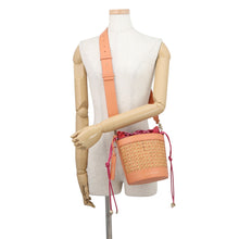Load image into Gallery viewer, BVLGARI Serpenti Bucket Bag Shoulder Bag Orange Rattan Leather
