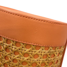 Load image into Gallery viewer, BVLGARI Serpenti Bucket Bag Shoulder Bag Orange Rattan Leather
