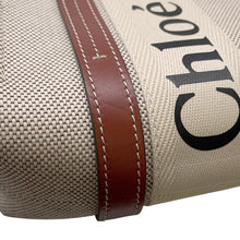 将图像加载到图库查看器中，Chloe Woody 2WAY Bag Small Beige/BrownCHC22AS397I2690U Canvas Leather
