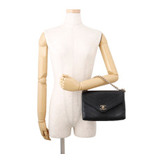 Load image into Gallery viewer, CHANEL Chevron ChainShoulder Black Leather
