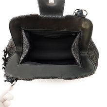 Load image into Gallery viewer, CHANEL Chain one belt Black/Dark Brown/Multicolor Tweed Leather
