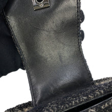 将图像加载到图库查看器中，CHANEL Chain one belt Black/Dark Brown/Multicolor Tweed Leather
