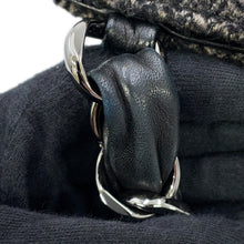 Load image into Gallery viewer, CHANEL Chain one belt Black/Dark Brown/Multicolor Tweed Leather
