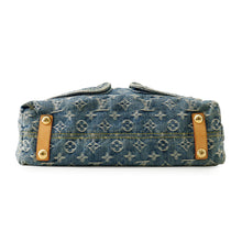 将图像加载到图库查看器中，LOUIS VUITTON Baggy Blue/YellowM95048 Monogram Denim Size GM
