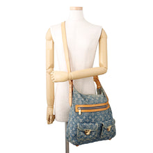 将图像加载到图库查看器中，LOUIS VUITTON Baggy Blue/YellowM95048 Monogram Denim Size GM
