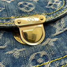 将图像加载到图库查看器中，LOUIS VUITTON Baggy Blue/YellowM95048 Monogram Denim Size GM
