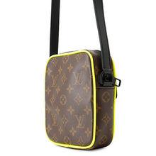 Load image into Gallery viewer, LOUIS VUITTON Christopher wearable wallet Noir/Brown/Neon YellowM80793 Monogram Macassar Canvas
