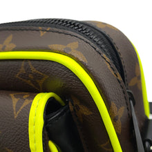 Load image into Gallery viewer, LOUIS VUITTON Christopher wearable wallet Noir/Brown/Neon YellowM80793 Monogram Macassar Canvas
