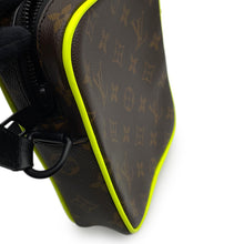 Load image into Gallery viewer, LOUIS VUITTON Christopher wearable wallet Noir/Brown/Neon YellowM80793 Monogram Macassar Canvas
