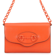 Load image into Gallery viewer, GUCCI Horsebit 1955 Chain Shoulder Orange724713 Leather
