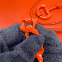 Load image into Gallery viewer, GUCCI Horsebit 1955 Chain Shoulder Orange724713 Leather
