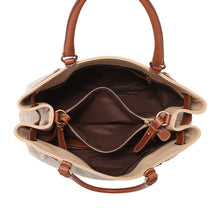 Load image into Gallery viewer, Ferragamo Gancini 2WAYBag Beige/Brown21C464 Canvas Leather
