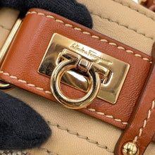 Load image into Gallery viewer, Ferragamo Gancini 2WAYBag Beige/Brown21C464 Canvas Leather
