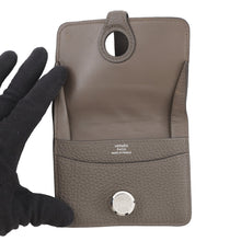 Load image into Gallery viewer, HERMES Dogon Card Case Etain Togo Leather
