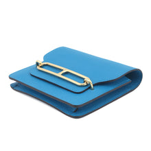 Load image into Gallery viewer, HERMES Roulis Roulis Slim Blue Frida Chevre Myzore Goatskin
