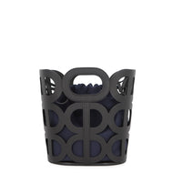 HERMES Chaine d'Ancre Handbag Black/ Navy Veau Madame Silk