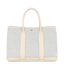 Load image into Gallery viewer, HERMES Garden Party Craie/Ecru/Blue de Prusse Toile H Country Leather Size TPM
