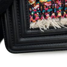 Load image into Gallery viewer, CHANEL Boy Chanel ChainShoulder Bag Black/Multicolor Tweed Lambskin Size Small
