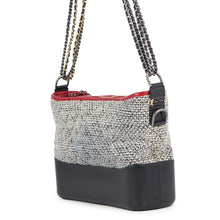Load image into Gallery viewer, CHANEL Gabriel Do ChainShoulder Bag Navy/White/Red Leather Tweed Size Medium
