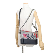 Load image into Gallery viewer, CHANEL Gabriel Do ChainShoulder Bag Navy/White/Red Leather Tweed Size Medium
