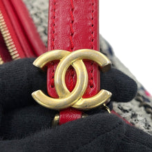 Load image into Gallery viewer, CHANEL Gabriel Do ChainShoulder Bag Navy/White/Red Leather Tweed Size Medium
