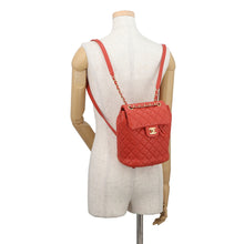 将图像加载到图库查看器中，CHANEL CHANEL Matelasse Backpack OrangeA69964 Lambskin
