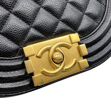 Load image into Gallery viewer, CHANEL Boy Chanel Half Moon Shoulder Bag BlackAS3350 Caviar Leather Size Small
