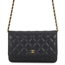 Load image into Gallery viewer, CHANEL Matelasse Classic Chain Wallet BlackAP0250 Caviar Leather

