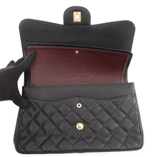 Load image into Gallery viewer, CHANEL Matelasse Double Flap ChainShoulder Bag BlackA58600 Caviar Leather Size 30
