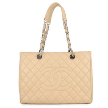 将图像加载到图库查看器中，CHANEL GSTTote Bag BeigeA50995 Caviar Leather
