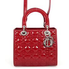 Load image into Gallery viewer, Dior Lady Dior RedVRB44551 Patent Leather Size Medium

