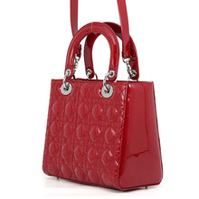Load image into Gallery viewer, Dior Lady Dior RedVRB44551 Patent Leather Size Medium
