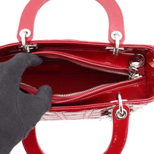 Load image into Gallery viewer, Dior Lady Dior RedVRB44551 Patent Leather Size Medium
