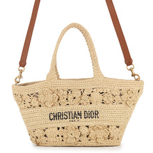 将图像加载到图库查看器中，Dior Panier Hat Basket Bag Natural/BrownM1328CCOZ_M125 Raffia
