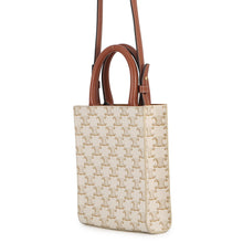 将图像加载到图库查看器中，CELINE Vertical hippopotamus Ivory/Tan194372 PVC Leather Size Mini
