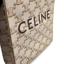 将图像加载到图库查看器中，CELINE Vertical hippopotamus Ivory/Tan194372 PVC Leather Size Mini
