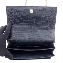 Load image into Gallery viewer, SAINT LAURENT PARIS Sunset ChainShoulder Bag Navy442906 Croco embossed leather Size Medium
