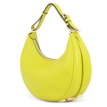 将图像加载到图库查看器中，FENDI Graphy Hobo Bag LimeGreen8BR798 Leather Size Small
