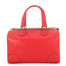 Load image into Gallery viewer, Valextra Valextra Babila Boston Handbag RedWBBB0031028LOC99 Leather Size Small
