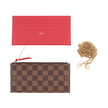 将图像加载到图库查看器中，LOUIS VUITTON Felicie Pochette RedN40492 Damier Ebene Canvas
