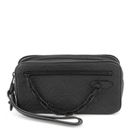 LOUIS VUITTON Pochette Volga NoirM55703 Monogram・Taurillon
